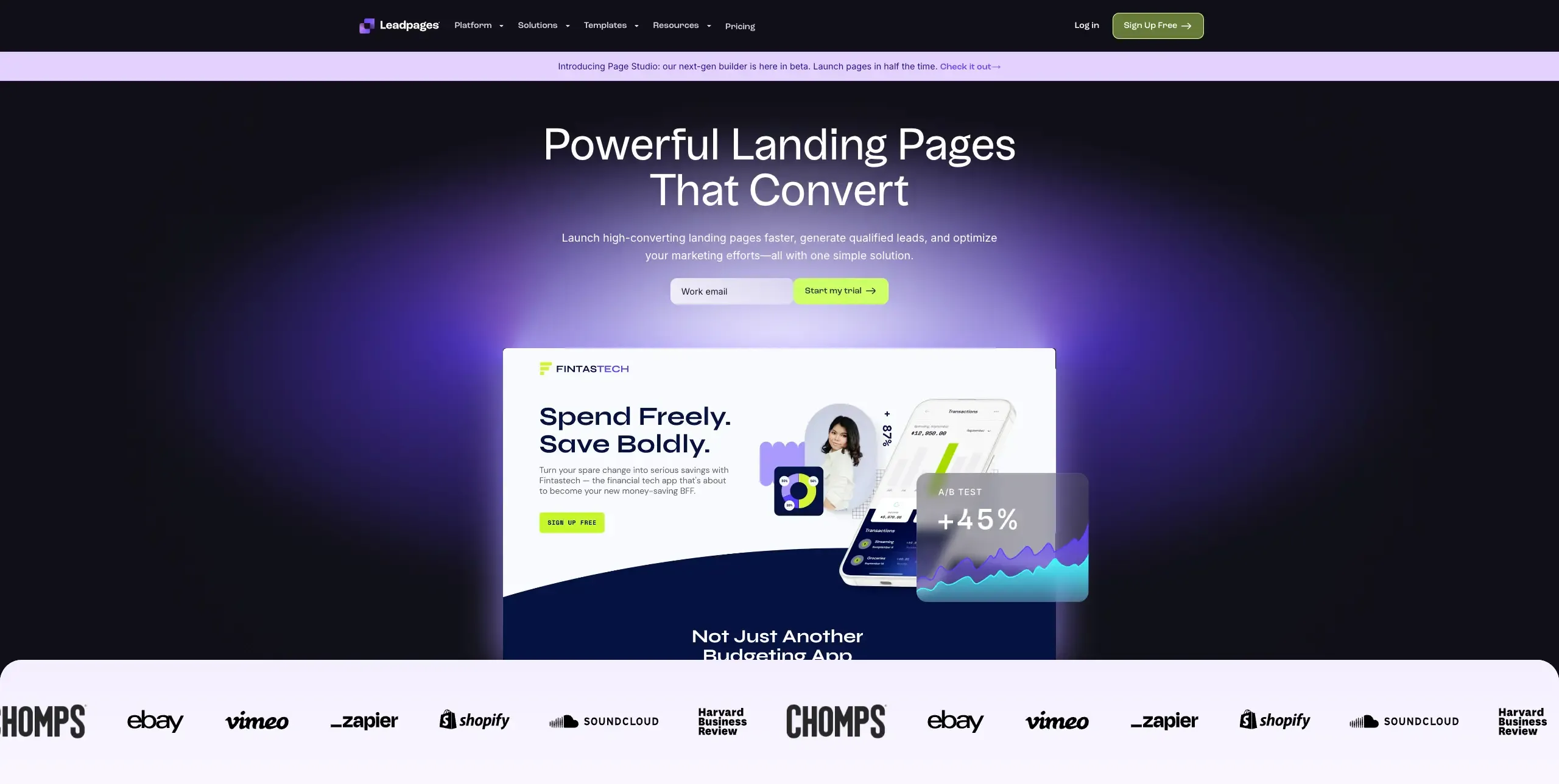 Landing page optimization tools