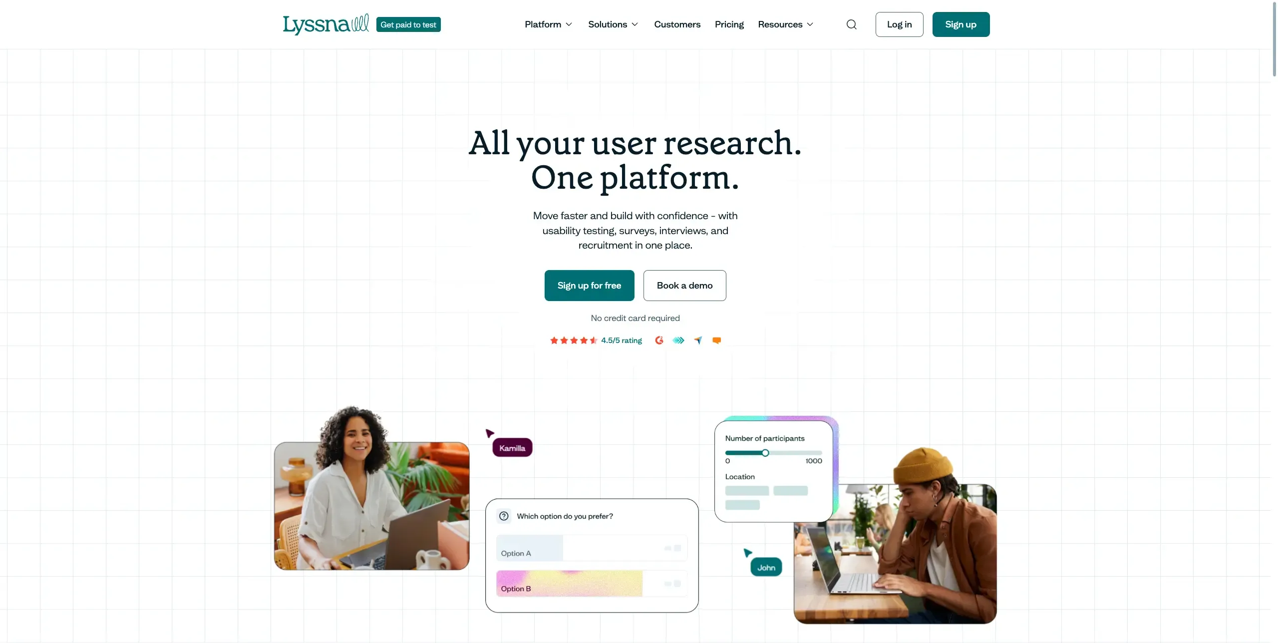 User interview tools
