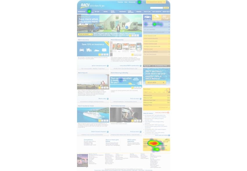 Heatmap of landing page from WongDoody (fka Carter Digital) client