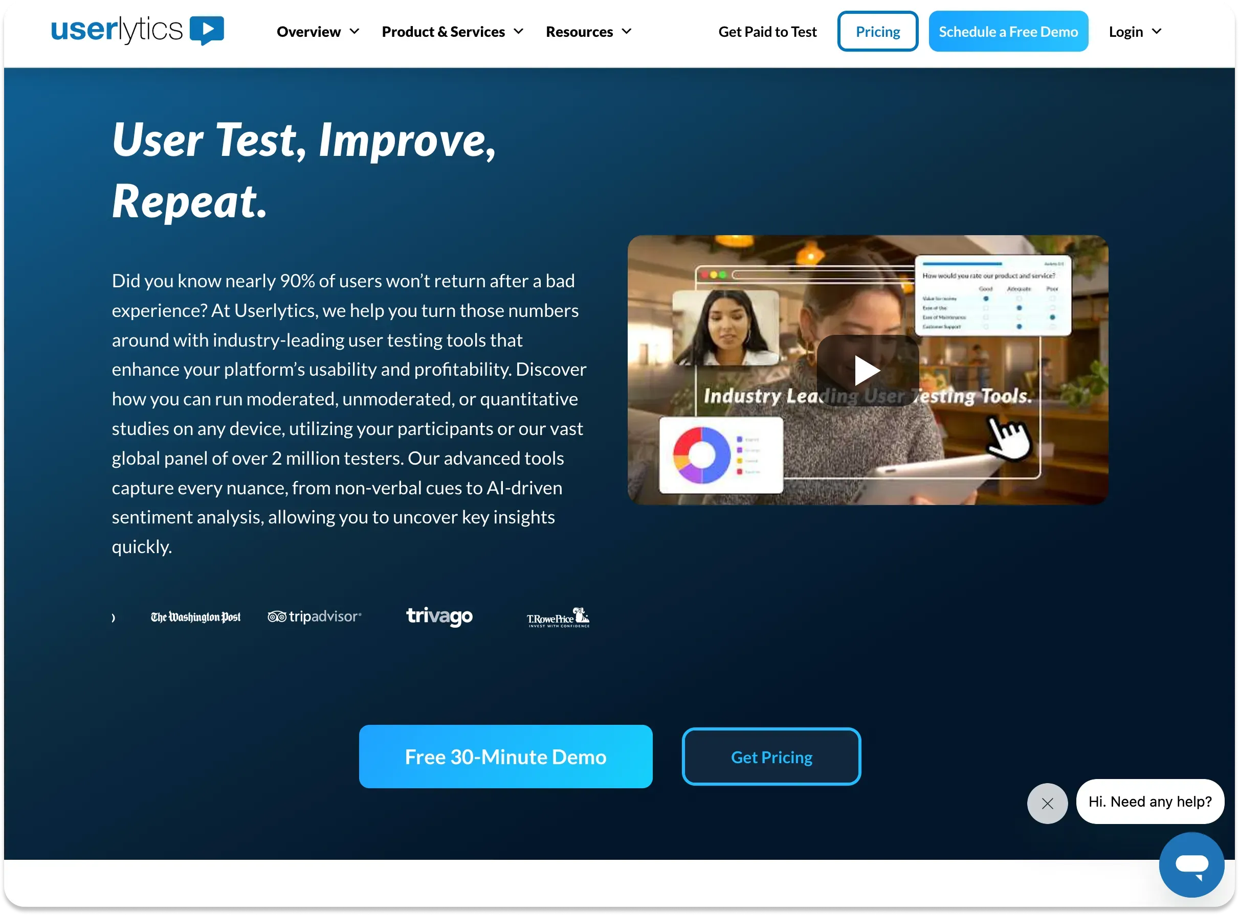 The Userlytics website