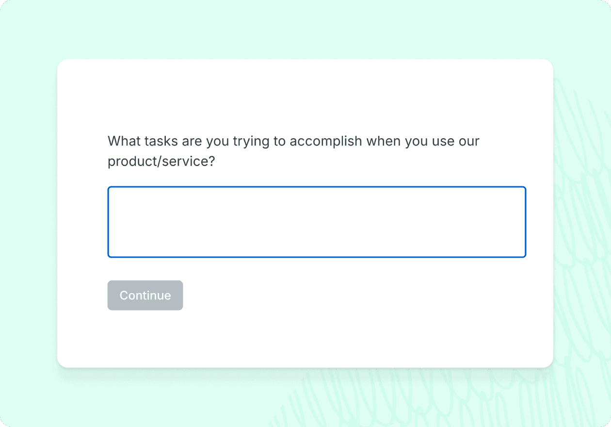 Example of Lyssna's user persona template