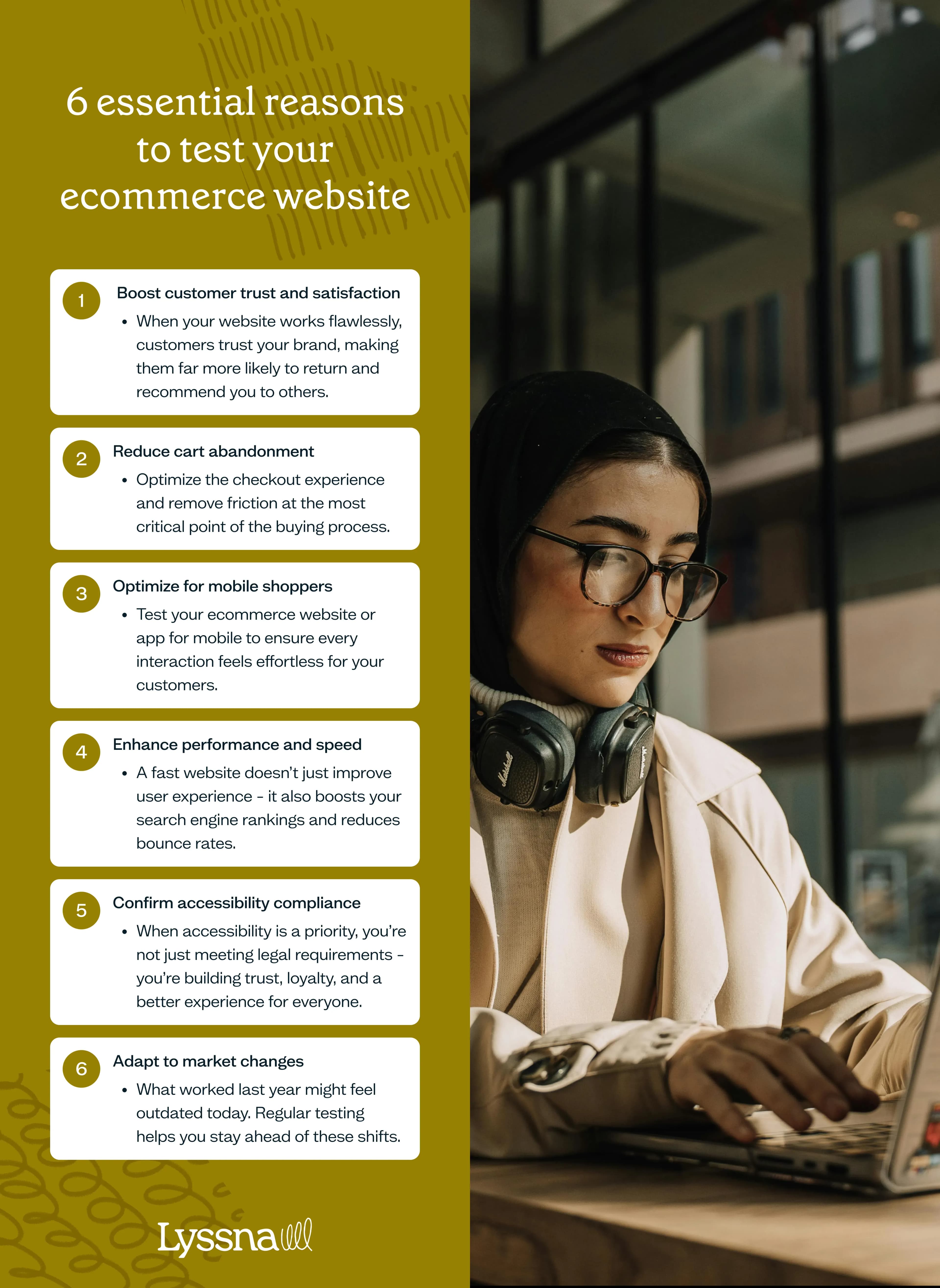 List of six reasons to test your ecommerce website