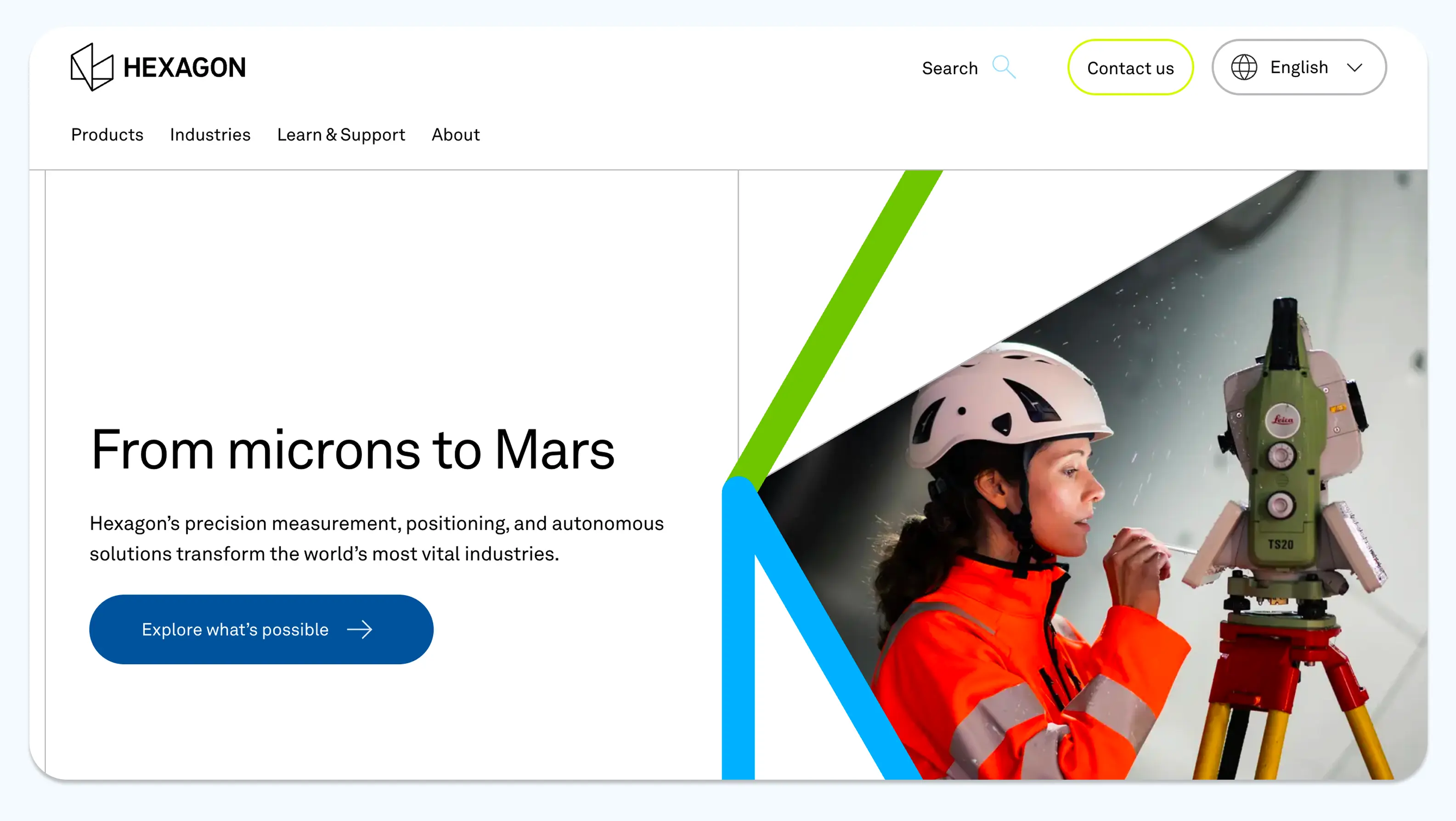 Hexagon Home page