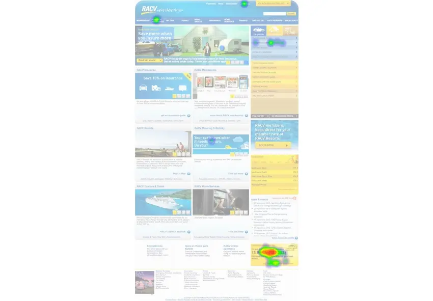 Heatmap of landing page from WongDoody (fka Carter Digital) client